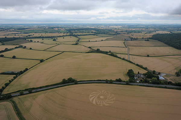 Ufton, Warwickshire crop circle, aerial photo 8