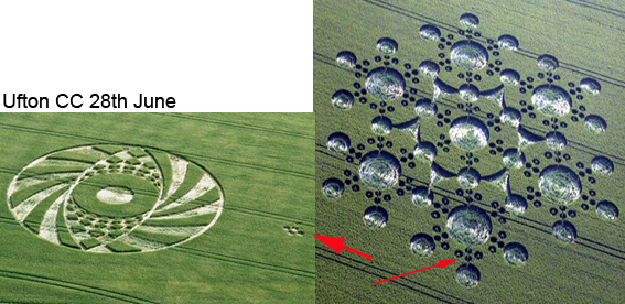 Ufton, Warwickshire crop circle, aerial photo 11