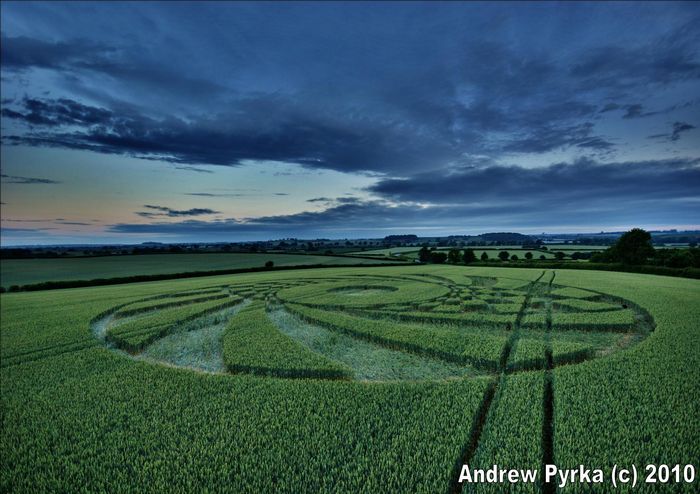 Ufton, Warwickshire crop circle, aerial photo 59