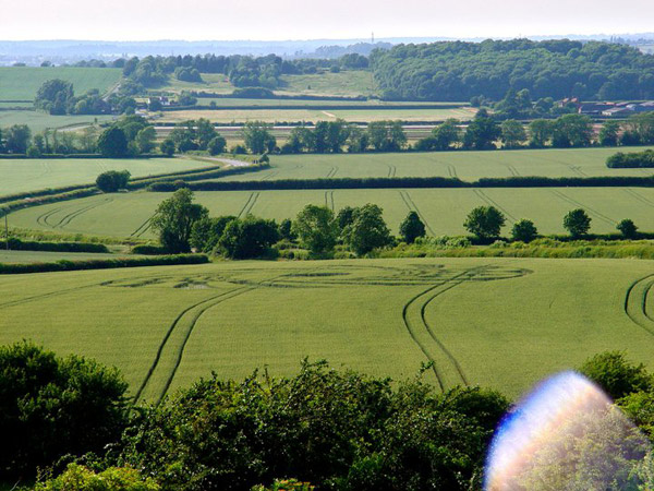 Ufton, Warwickshire crop circle, aerial photo 31