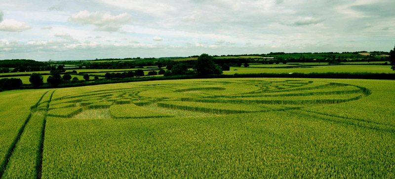 Ufton, Warwickshire crop circle, aerial photo 29