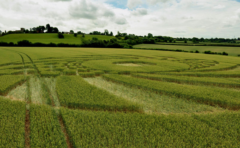 Ufton, Warwickshire crop circle, aerial photo 30