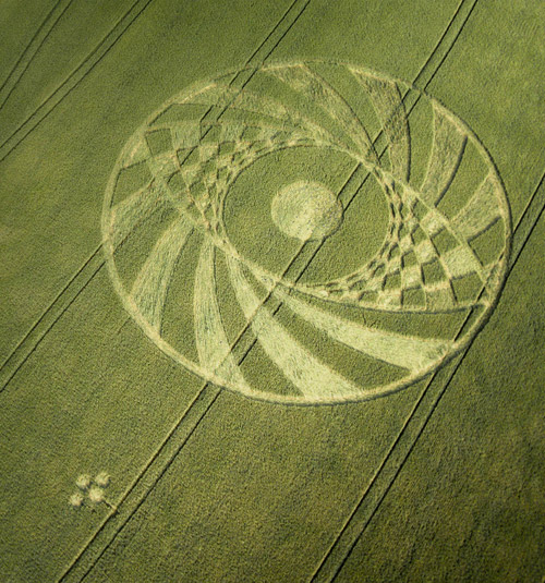 Ufton, Warwickshire crop circle, aerial photo 4