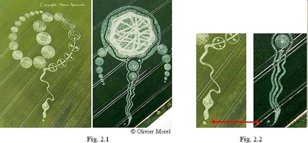 Walbury Hill, Berkshire crop circle, aerial photo 24