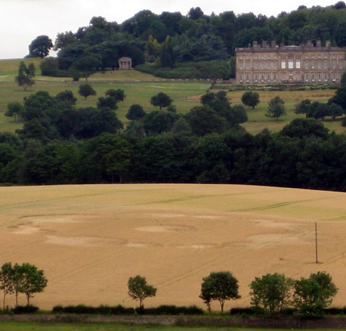 Wentworth Castle, Nr Barnsley crop circle, aerial photo 2