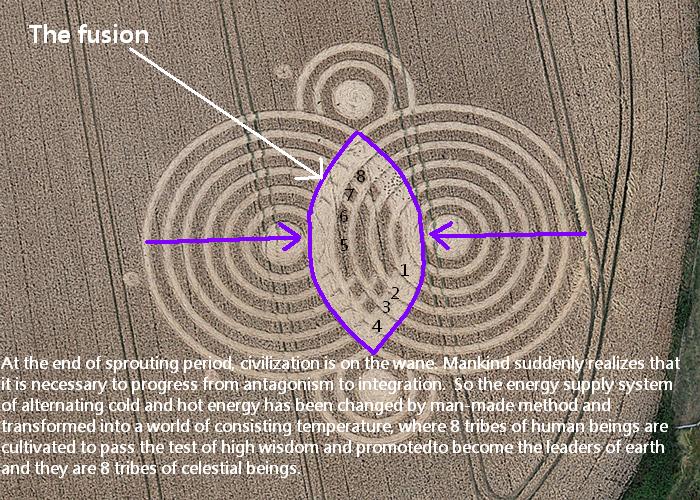 Woolaston Grange, Gloucestershire crop circle, aerial photo 17