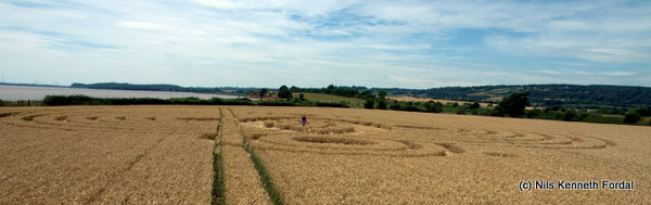 Woolaston Grange, Gloucestershire crop circle, aerial photo 3
