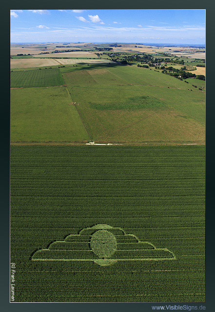 Avebury Avenue, Wiltshire crop circle, aerial photo 13