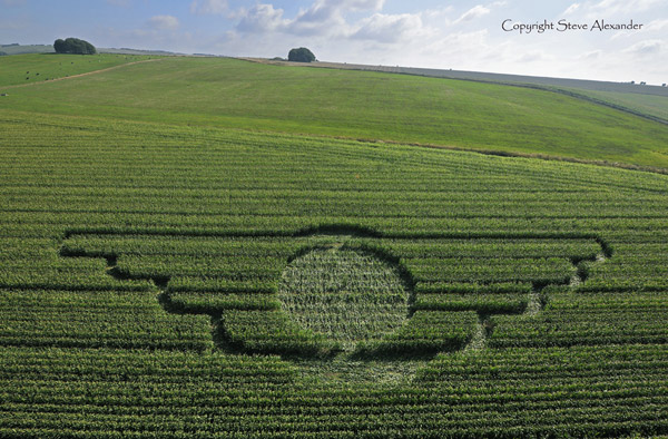 Avebury Avenue, Wiltshire crop circle, aerial photo 8