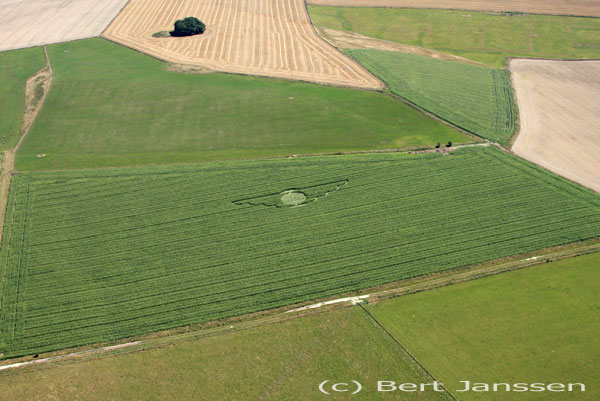 Avebury Avenue, Wiltshire crop circle, aerial photo 11