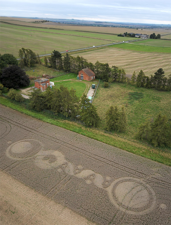 Baltic Farm, Wiltshire crop circle, aerial photo 8