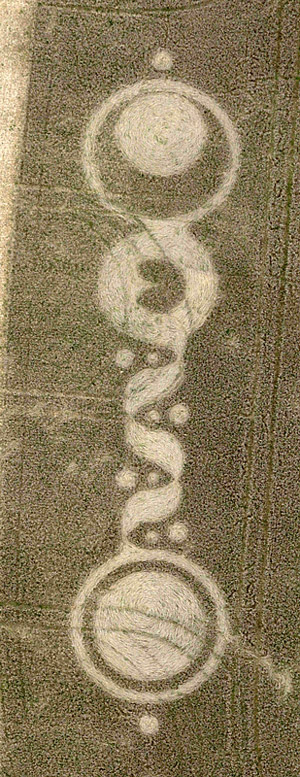 Baltic Farm, Wiltshire crop circle, aerial photo 5