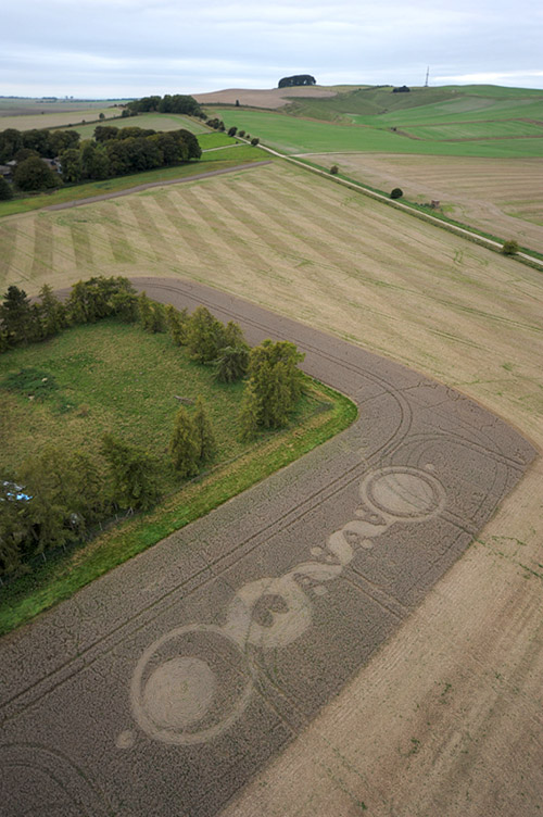 Baltic Farm, Wiltshire crop circle, aerial photo 2