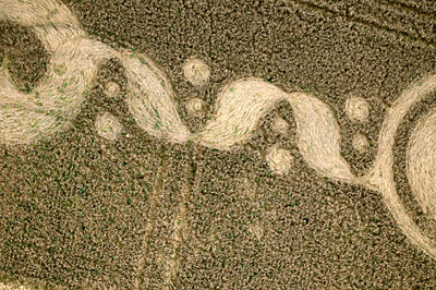 Baltic Farm, Wiltshire crop circle, aerial photo 4