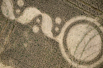 Baltic Farm, Wiltshire crop circle, aerial photo 3