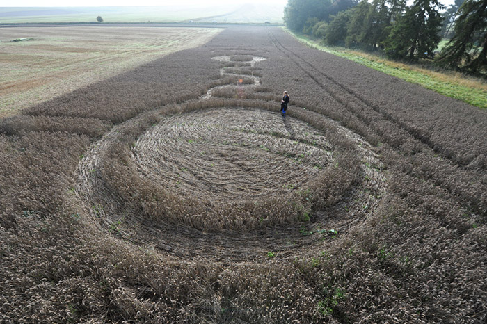 Baltic Farm, Wiltshire crop circle, aerial photo 23