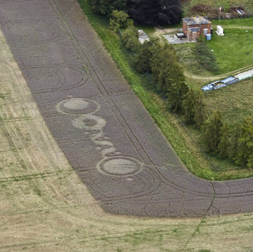Baltic Farm, Wiltshire crop circle, aerial photo 6