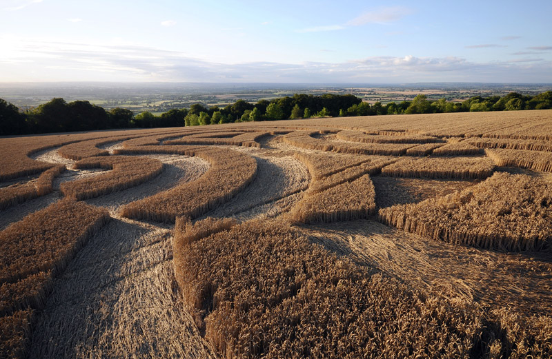 Beggar's Knoll, Wiltshire crop circle, aerial photo 56