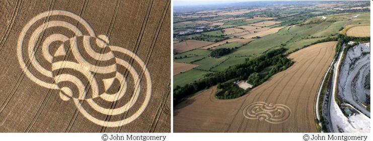 Beggar's Knoll, Wiltshire crop circle, aerial photo 19