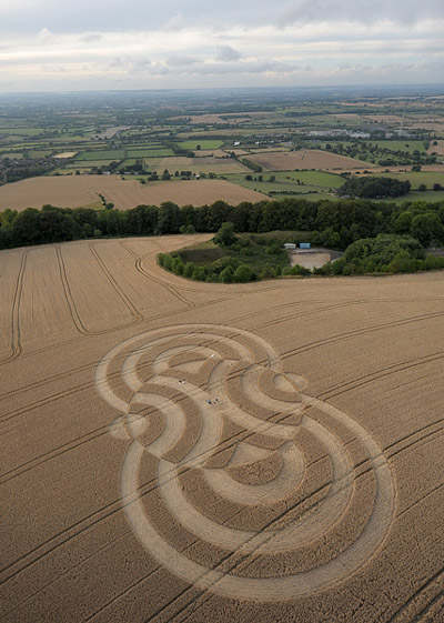 Beggar's Knoll, Wiltshire crop circle, aerial photo 12