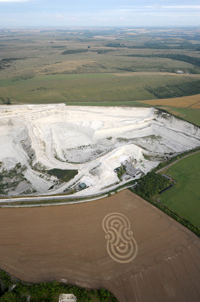 Beggar's Knoll, Wiltshire crop circle, aerial photo 28