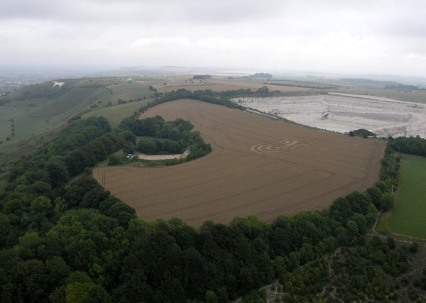 Beggar's Knoll, Wiltshire crop circle, aerial photo 5