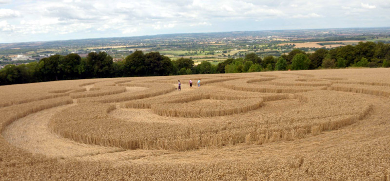 Beggar's Knoll, Wiltshire crop circle, aerial photo 43