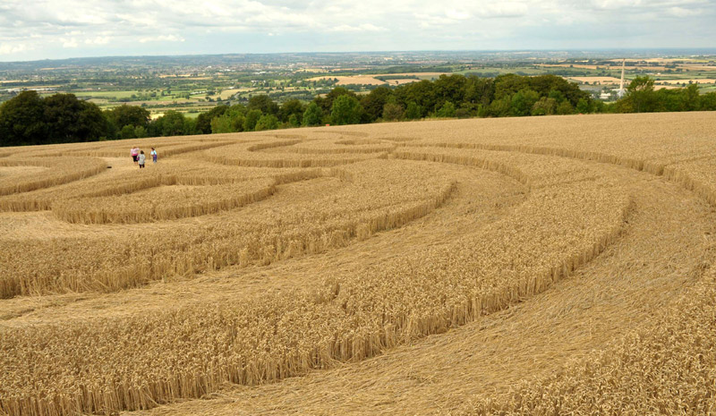 Beggar's Knoll, Wiltshire crop circle, aerial photo 44