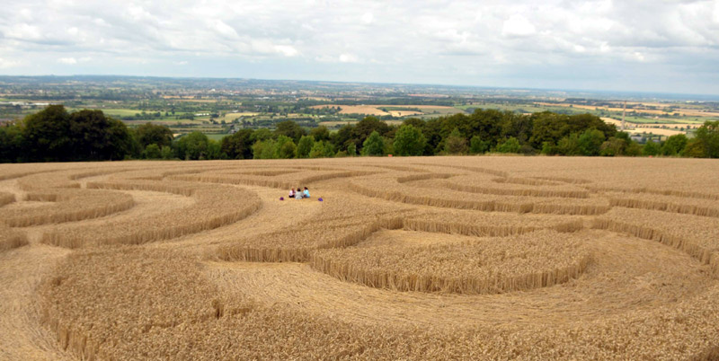 Beggar's Knoll, Wiltshire crop circle, aerial photo 42