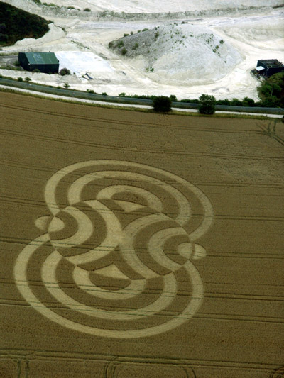 Beggar's Knoll, Wiltshire crop circle, aerial photo 6