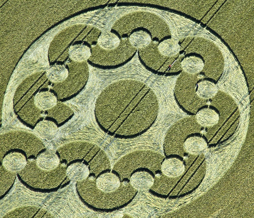 Chirton Bottom, Wiltshire crop circle, aerial photo 4