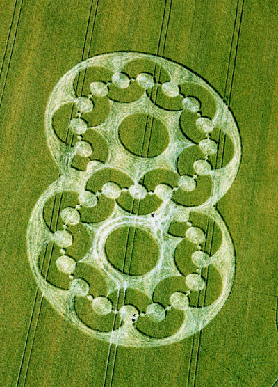 Chirton Bottom, Wiltshire crop circle, aerial photo 8