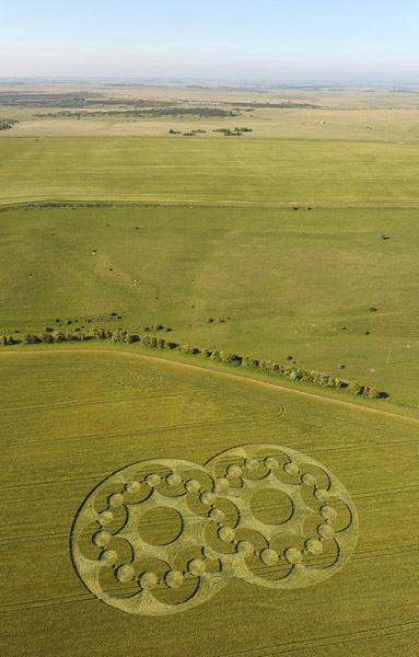 Chirton Bottom, Wiltshire crop circle, aerial photo 10