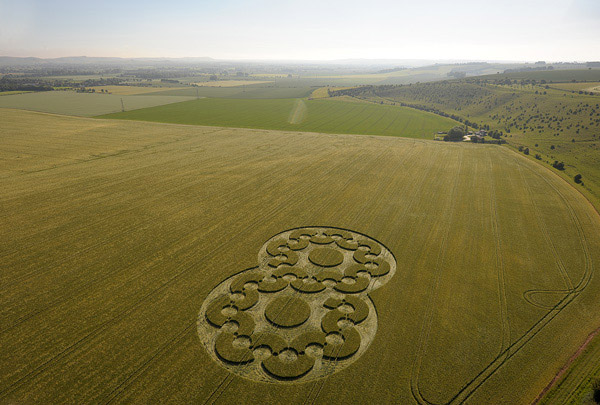 Chirton Bottom, Wiltshire crop circle, aerial photo 43