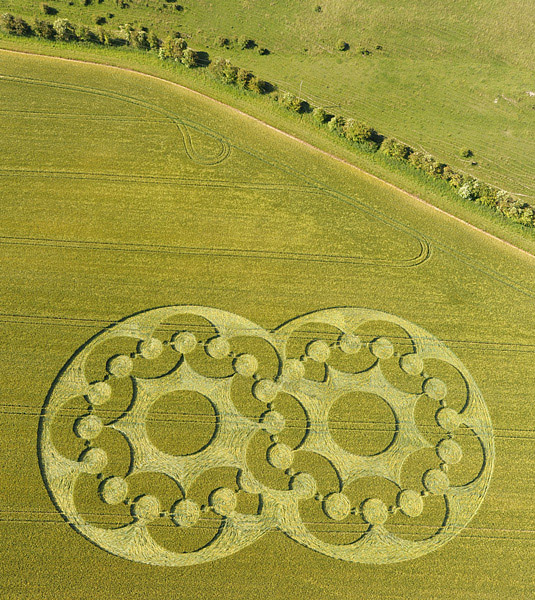 Chirton Bottom, Wiltshire crop circle, aerial photo 7
