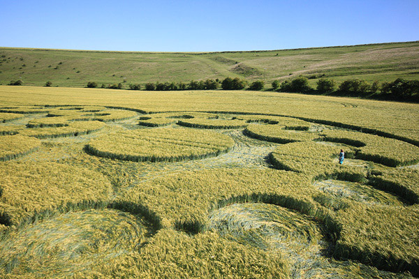 Chirton Bottom, Wiltshire crop circle, aerial photo 62