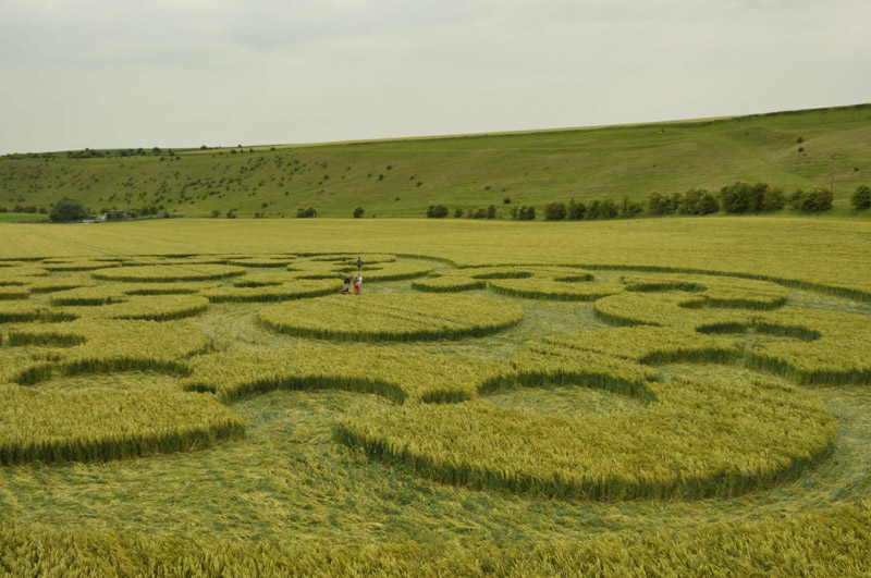Chirton Bottom, Wiltshire crop circle, aerial photo 53