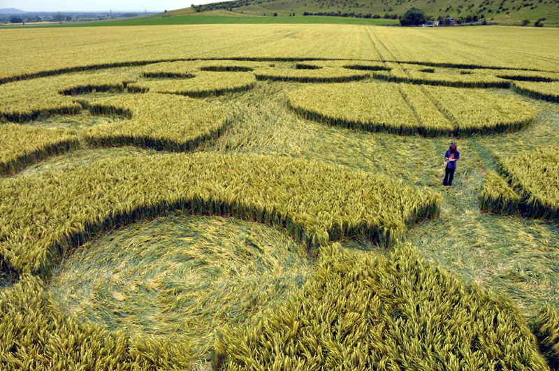 Chirton Bottom, Wiltshire crop circle, aerial photo 55