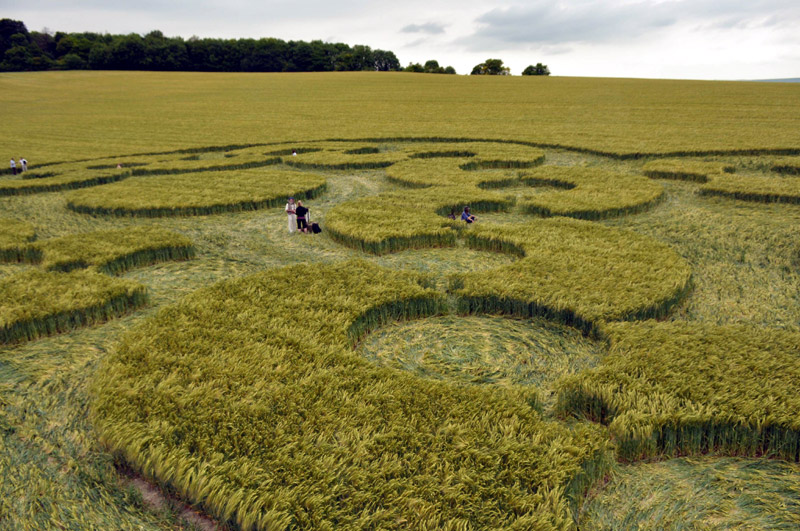 Chirton Bottom, Wiltshire crop circle, aerial photo 56