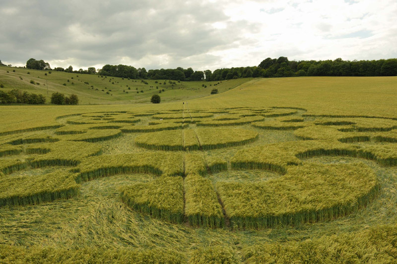 Chirton Bottom, Wiltshire crop circle, aerial photo 54
