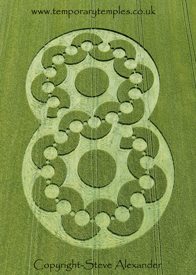 Chirton Bottom, Wiltshire crop circle, aerial photo 5