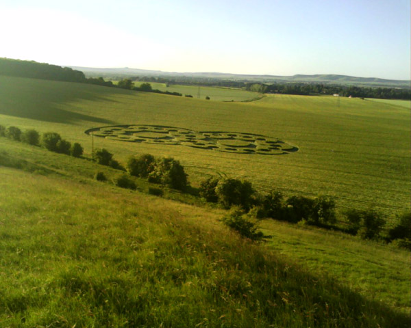 Chirton Bottom, Wiltshire crop circle, aerial photo 59