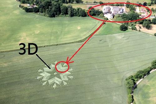St Martin's Chapel, Wiltshire crop circle, aerial photo 28