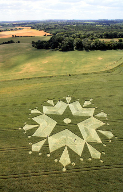 St Martin's Chapel, Wiltshire crop circle, aerial photo 14