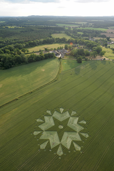 St Martin's Chapel, Wiltshire crop circle, aerial photo 15
