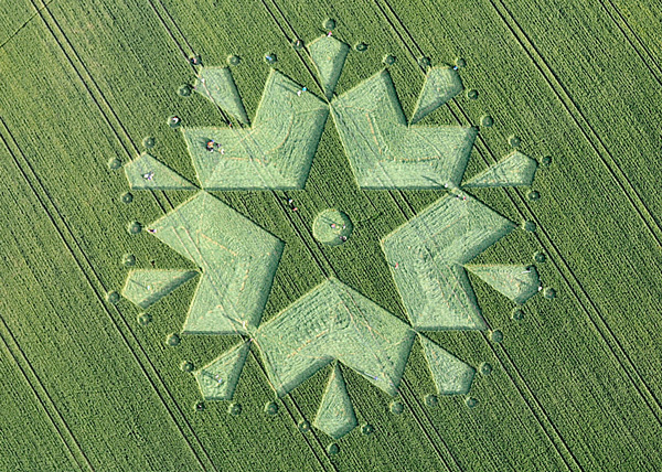 St Martin's Chapel, Wiltshire crop circle, aerial photo 8