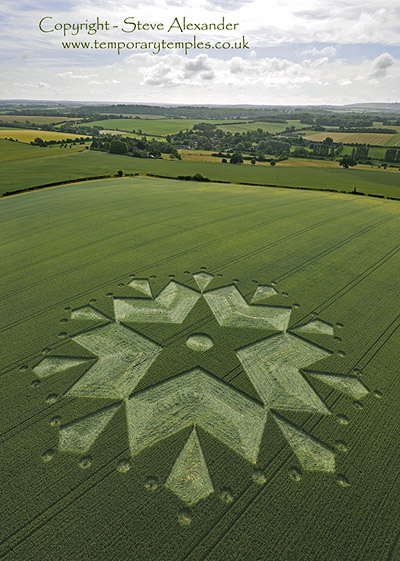 St Martin's Chapel, Wiltshire crop circle, aerial photo 6