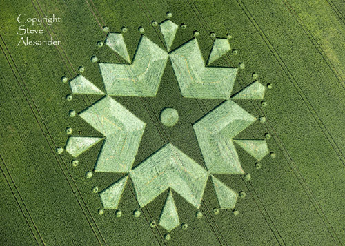 St Martin's Chapel, Wiltshire crop circle, aerial photo 5
