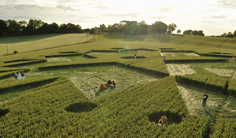 St Martin's Chapel, Wiltshire crop circle, aerial photo 55