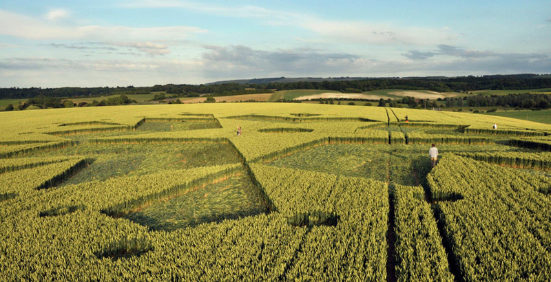 St Martin's Chapel, Wiltshire crop circle, aerial photo 58